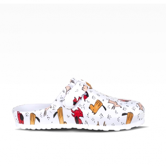 Soco Em EVA Fivela Ajustável Estampado Animal - 1  Unidade - WORKTEAM (0133015)