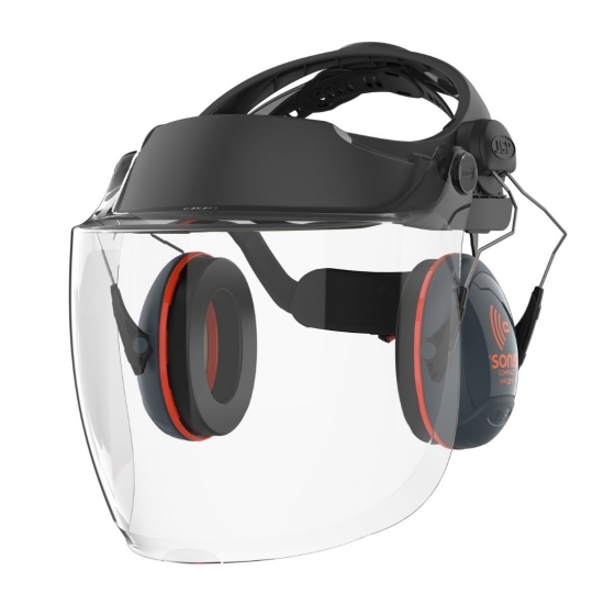 Viseira Policarbonato Incolor Com Auriculares SNR 31dB - JSP