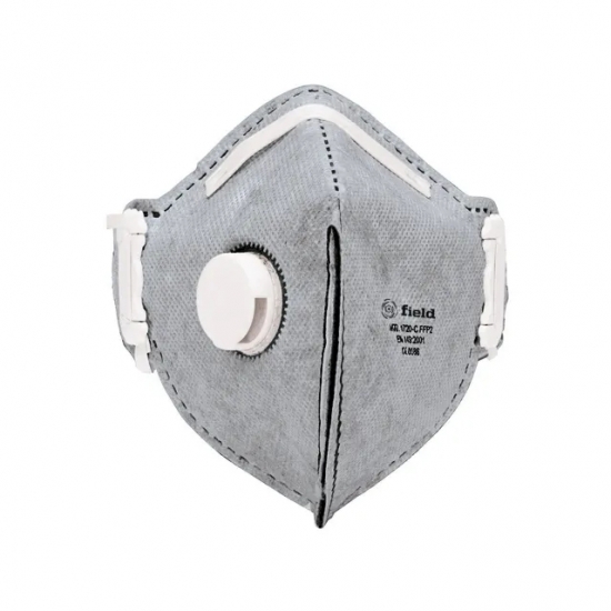 Máscara descartável carvão ativo FFP2 com válvula - PACK  12  Unidades - FIELD (0501009)