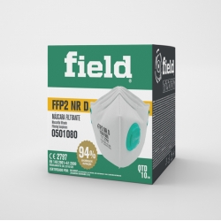Máscara Descartável FFP2 Com Válvula - PACK  10  Unidades - FIELD (0501080) Máscara Descartável FFP2 Com Válvula - PACK  10  Unidades - FIELD (0501080)