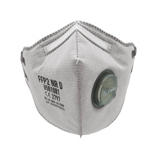 Máscara descartável carvão ativo FFP2 com válvula - PACK  10  Unidades - FIELD (0501081)
