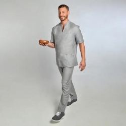 Túnica Manga Curta Com Bolsos 70% Algodão / 30% Poliéster - 1  Unidade