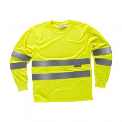 T-Shirt Alta Visibilidade Manga Comprida - 1  Unidade - WORKTEAM (0602116)