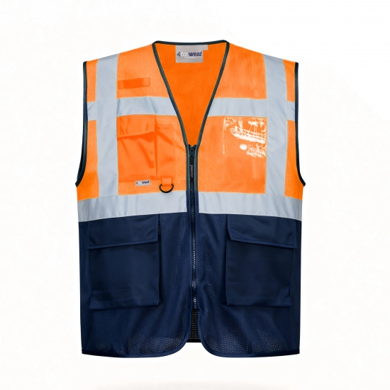 Colete Alta Visibilidade Bicolor 100% Poliéster - 1  Unidade - FOR WEAR (0602216)