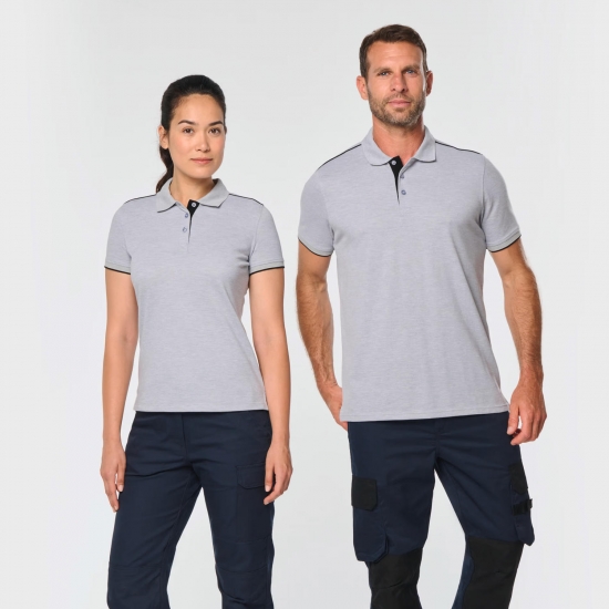 Polo Senhora Bicolor Manca Curta 220Gr - 1  Unidade
