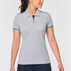 Polo Senhora Bicolor Manca Curta 220Gr - 1  Unidade