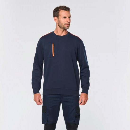 Sweat Bicolor Com Bolso Poliéster/Algodão 300Gr - 1  Unidade