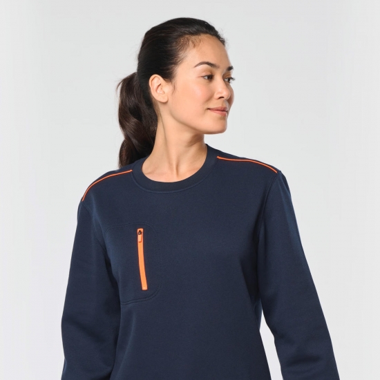 Sweat Bicolor Com Bolso Poliéster/Algodão 300Gr - 1  Unidade