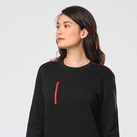 Sweat Bicolor Com Bolso Poliéster/Algodão 300Gr - 1  Unidade