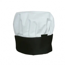 Gorro Chefe Bicolor 65% Poliéster/ 35% Algodão 200g/m² - 1  Unidade - FOR WEAR (0608017) Gorro Chefe Bicolor 65% Poliéster/ 35% Algodão 200g/m² - 1  Unidade - FOR WEAR (0608017)