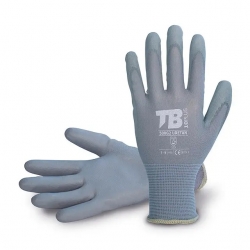 Luva Nylon Revestimento Poliuretano Cinza - PACK  10  Pares - TOMAS BODERO (0701001) Luva Nylon Revestimento Poliuretano Cinza - PACK  10  Pares - TOMAS BODERO (0701001)