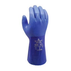 Luva Algodão Revestimento PVC Azul 30 Cm - 1  Par - SHOWA (0701023) Luva Algodão Revestimento PVC Azul 30 Cm - 1  Par - SHOWA (0701023)