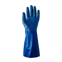 Luva Algodão Revestimento Total Nitrilo Azul 35cm - 1  Par - SHOWA (0701038) Luva Algodão Revestimento Total Nitrilo Azul 35cm - 1  Par - SHOWA (0701038)