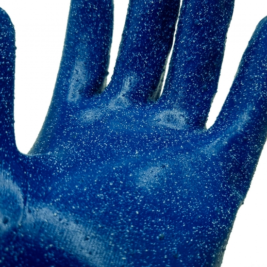 Luva Pol./Alg. Revestimento Nitrilo Azul 35 Cm - 1  Par - SHOWA (0701038)