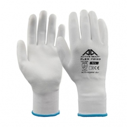 Luva Poliéster Revestimento PU Branco Luva Poliéster Revestimento PU Branco