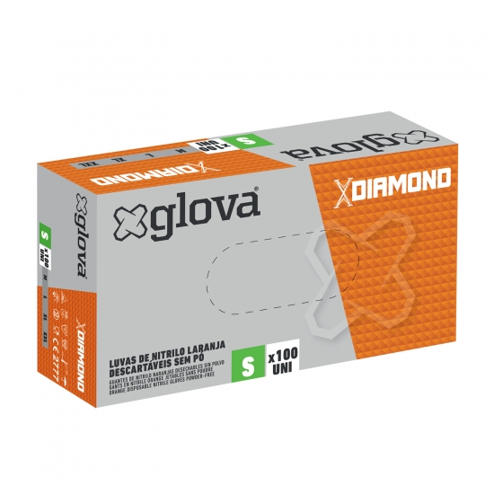 Caixa 100 Luvas Nitrilo XDiamond - GLOVA