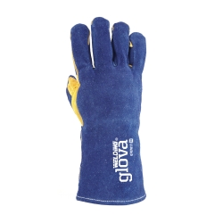Luva Soldador Crute Azul Forro Kevlar 35cm - 1  Par - GLOVA (0707011) Luva Soldador Crute Azul Forro Kevlar 35cm - 1  Par - GLOVA (0707011)