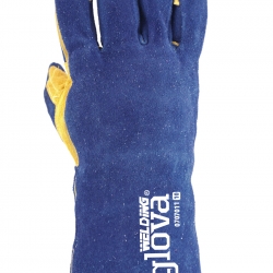 Luva Soldador Crute Azul Forro Kevlar 35cm - 1  Par - GLOVA (0707011) Luva Soldador Crute Azul Forro Kevlar 35cm - 1  Par - GLOVA (0707011)