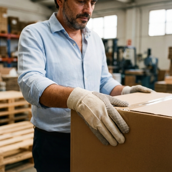 Luva Em Tela Com Pontos PVC Pretos - 1  Par - GLOVA (0708001)