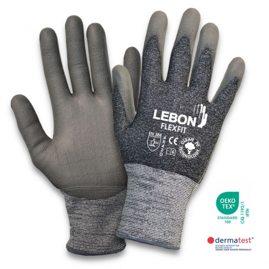Luva Poliamida/Elastano/HPPE Revestimento Clean PU - LEBON