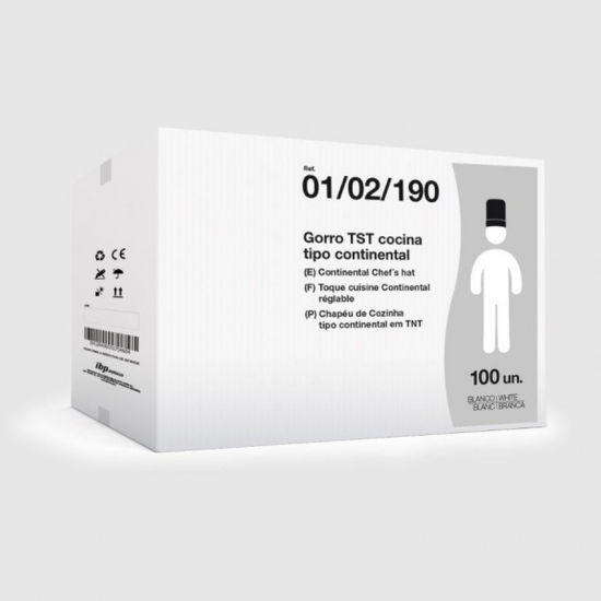 EMBALAGEM 10 GORROS EM PAPEL 23 CM