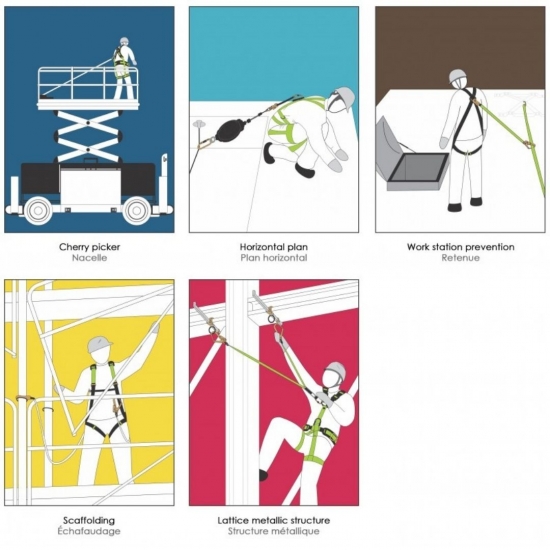 Arnês Antiqueda Com Amarração Dorsal E Frontal - KRATOS