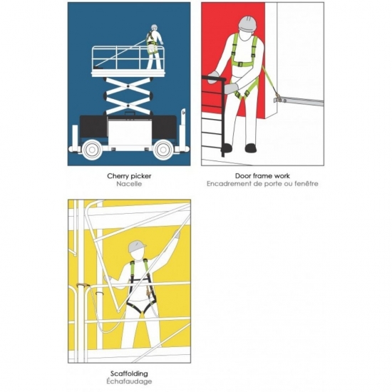 Arnês Antiqueda Com Amarração Dorsal E Frontal - KRATOS