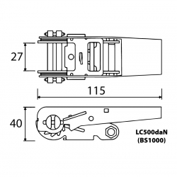 Roquete Com Cinta Sem Fim 25mm 6m - 1  Unidade - FIELD (0905003)