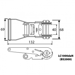 Roquete Com Cinta 35mm 6m Gancho Aberto - 1  Unidade - FIELD (0905005)