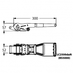 Roquete Invertido Com Cinta 50mm Gancho Fechado - 1  Unidade - FIELD (0905011)